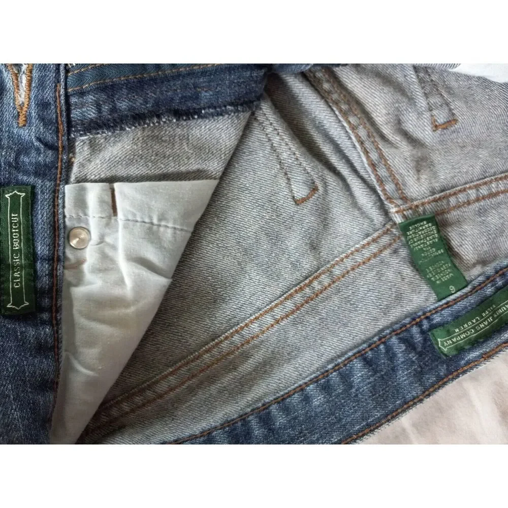 LRL Lauren Jeans Co. Women's 6 Denim Pants Inseam 30 Classic Straight‎ Blue